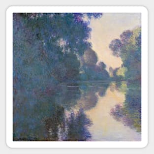 Morning On The Seine Near Giverny by Claude Monet Magnet